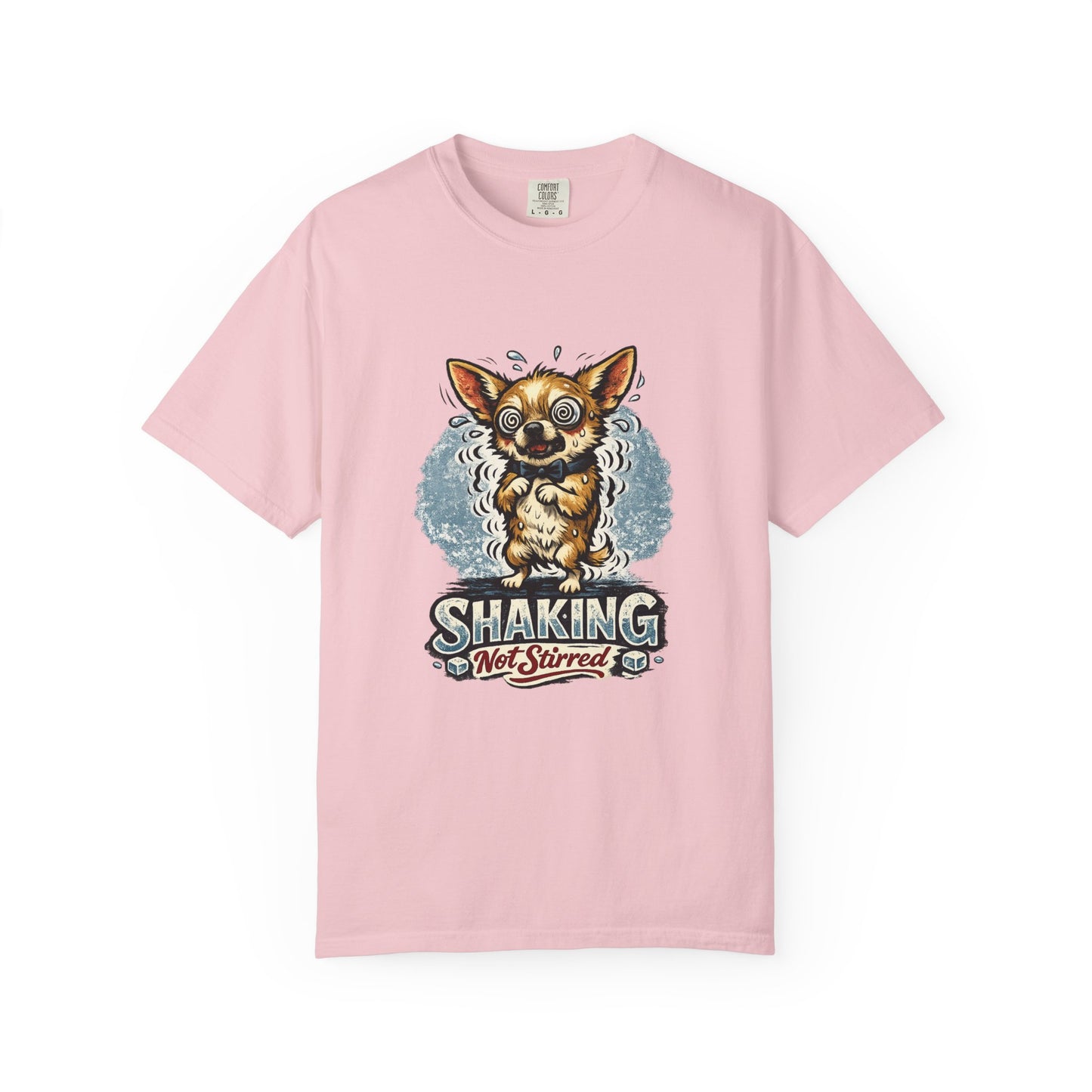 T-Shirt — 'Shaking Not Stirred' Cute Shivering Chihuahua Graphic Tee