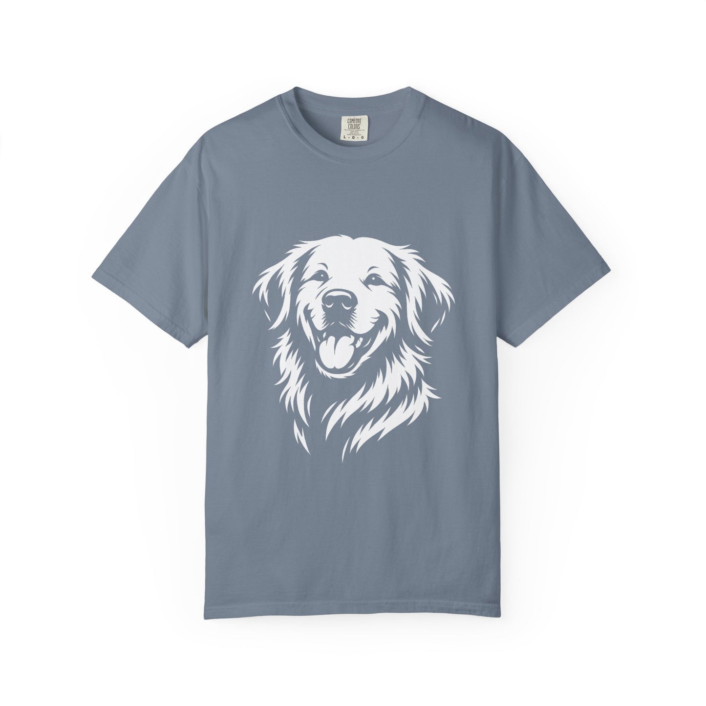 Happy Golden Retriever T-Shirt — Smiling Dog Portrait Tee for Dog Lovers
