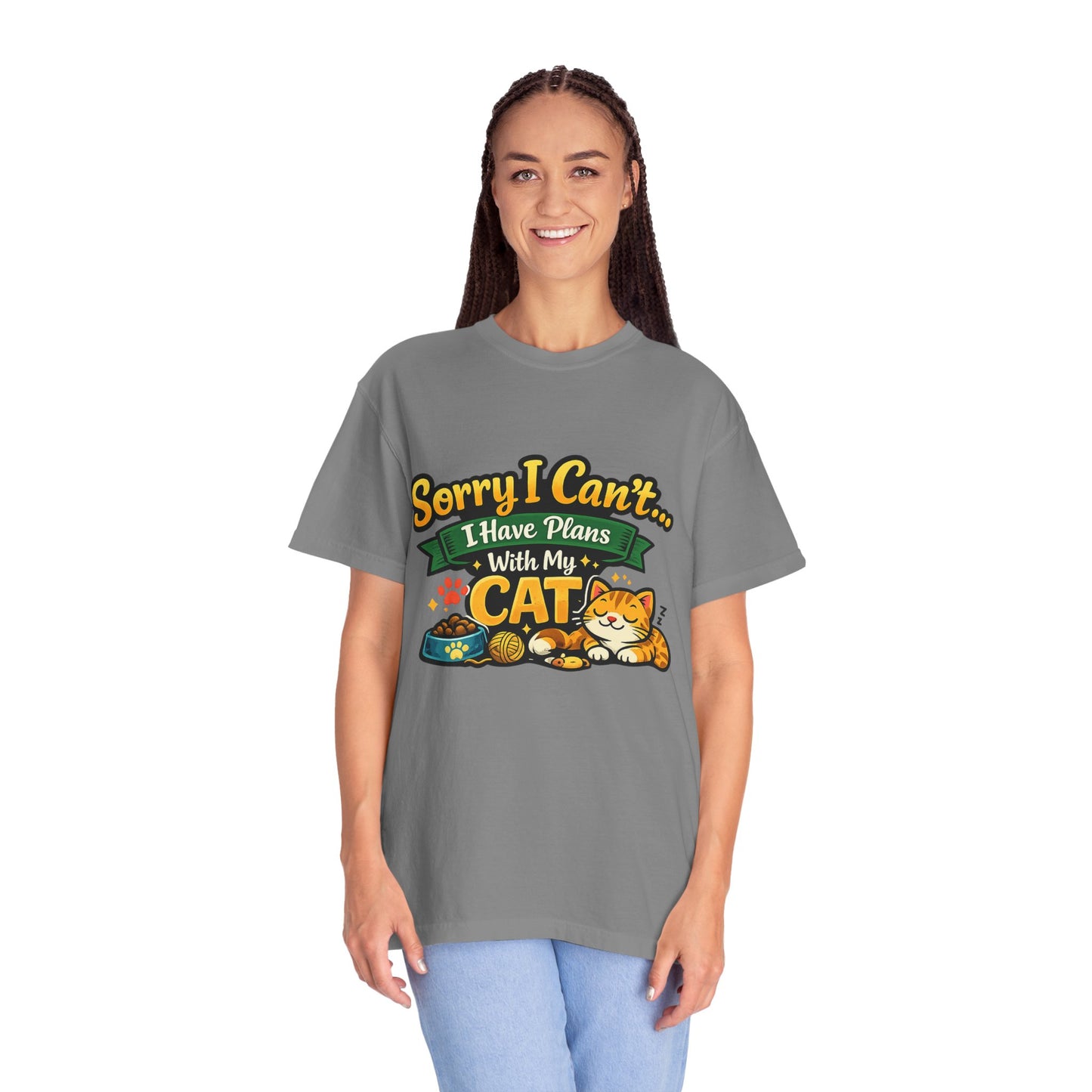 Cat Lover T-Shirt — "Sorry I Can’t... I Have Plans With My Cat" Graphic Tee