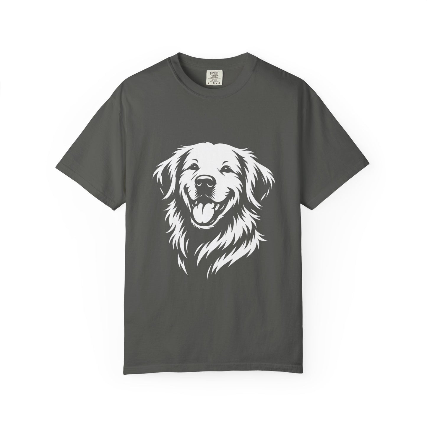 Happy Golden Retriever T-Shirt — Smiling Dog Portrait Tee for Dog Lovers