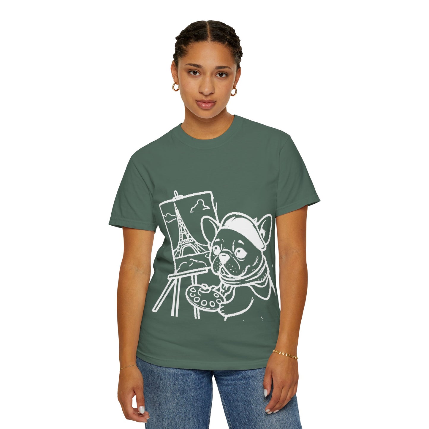 Frenchie painting-graphic tee