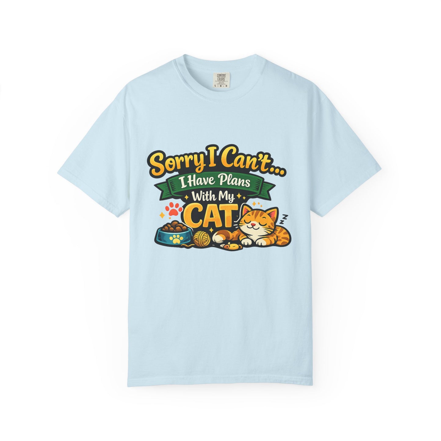 Cat Lover T-Shirt — "Sorry I Can’t... I Have Plans With My Cat" Graphic Tee
