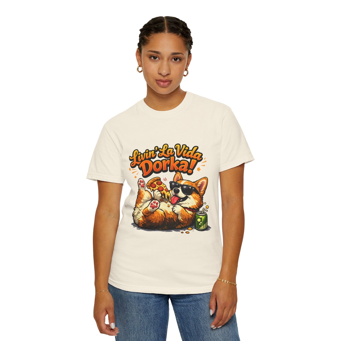 Livin' La Vida Dorka! Corgi Graphic T-Shirt