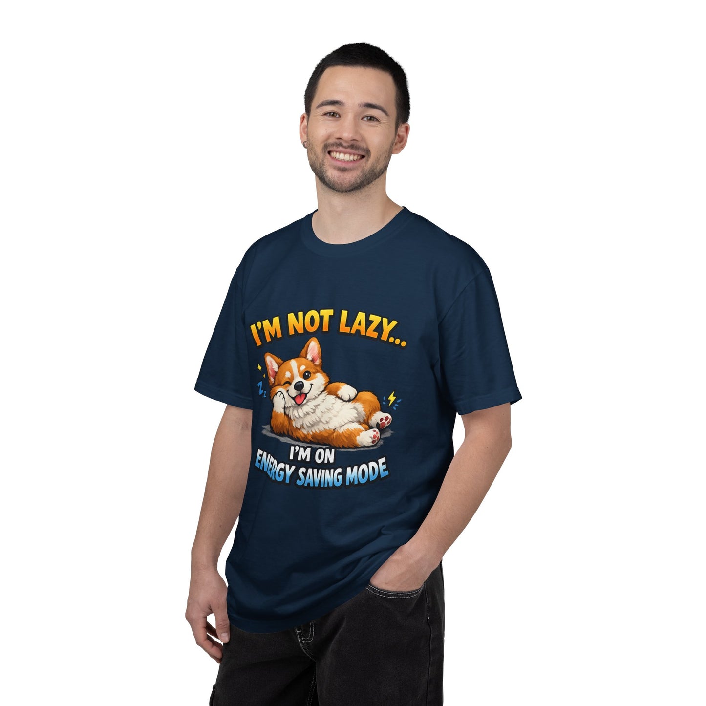 Corgi Energy Saving Mode T-Shirt — "I'm Not Lazy" Cute Dog Graphic Tee