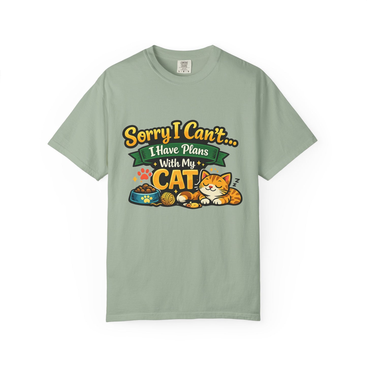 Cat Lover T-Shirt — "Sorry I Can’t... I Have Plans With My Cat" Graphic Tee