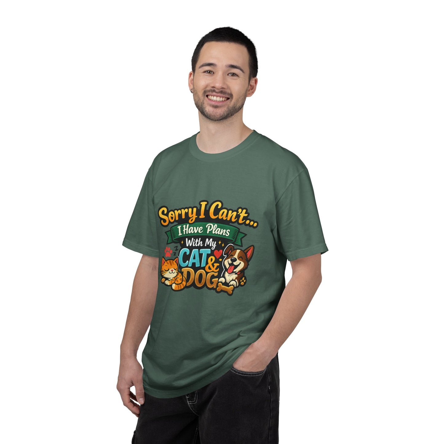 Sorry I Can't — I Have Plans With My Cat & Dog T-Shirt