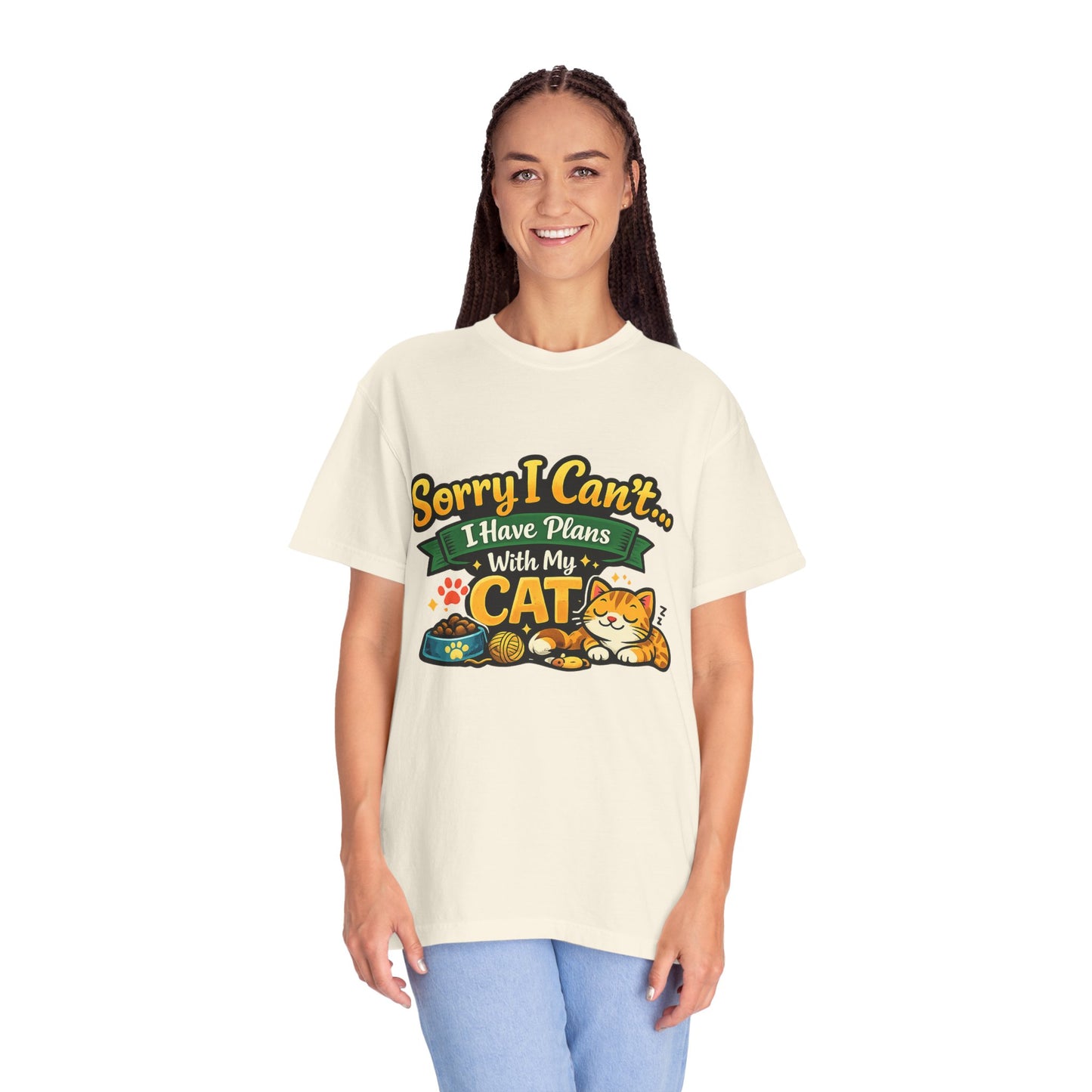 Cat Lover T-Shirt — "Sorry I Can’t... I Have Plans With My Cat" Graphic Tee