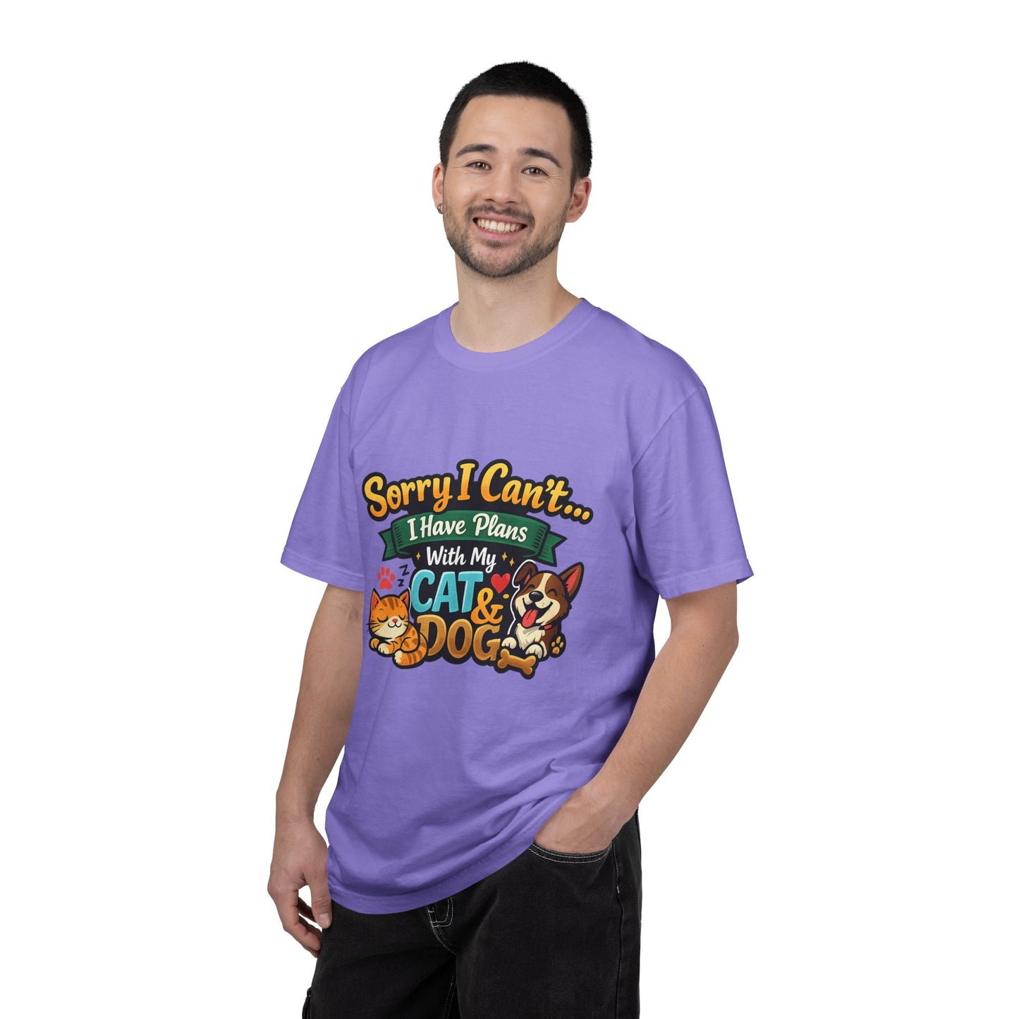 Sorry I Can't — I Have Plans With My Cat & Dog T-Shirt