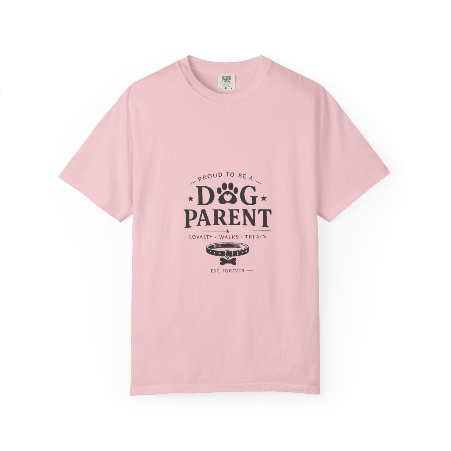 Dog Parent T-Shirt — Proud to Be a Dog Parent Graphic Tee in black lettering