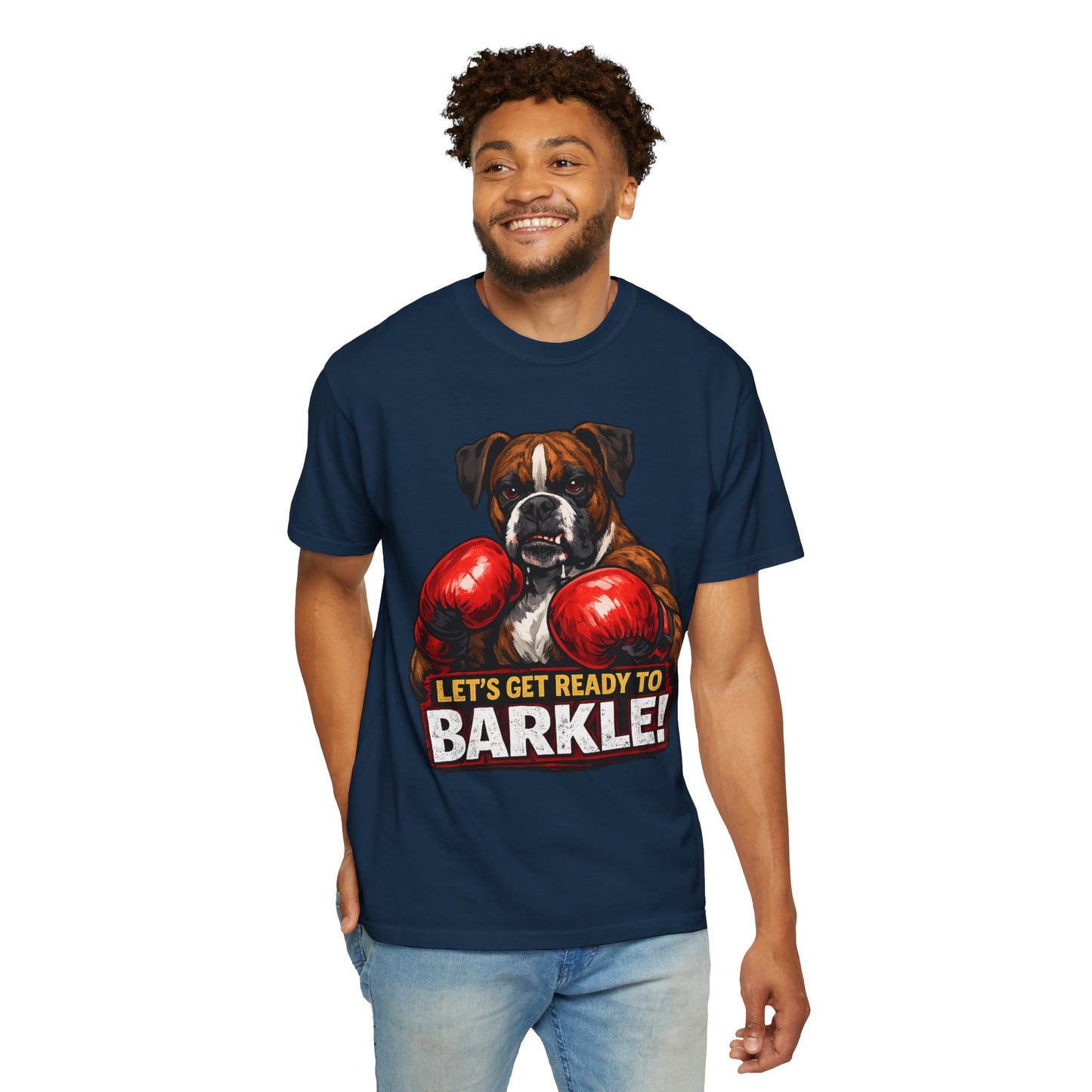 Boxer Dog Boxing T‑Shirt — "Let’s Get Ready to Barkle!" Funny Dog Lover Tee