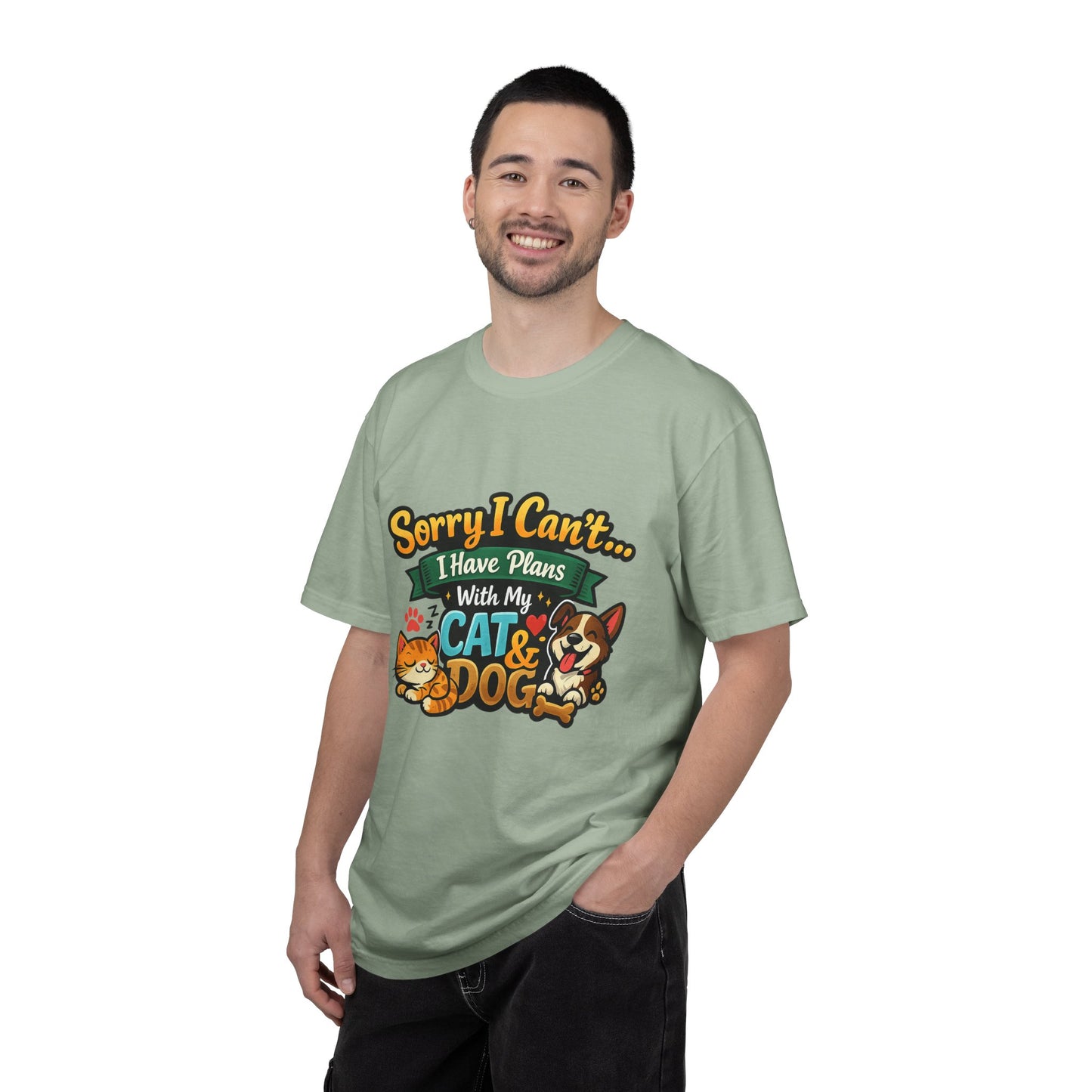 Sorry I Can't — I Have Plans With My Cat & Dog T-Shirt
