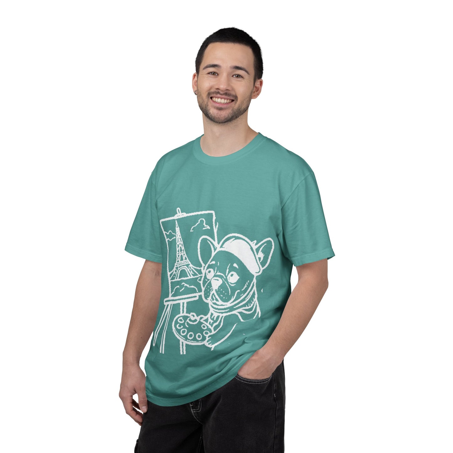 Frenchie painting-graphic tee