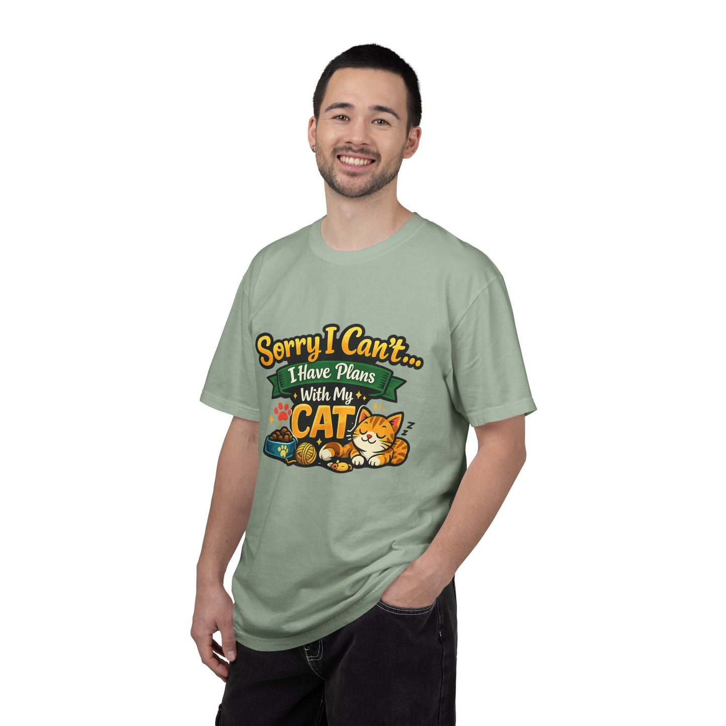 Cat Lover T-Shirt — "Sorry I Can’t... I Have Plans With My Cat" Graphic Tee