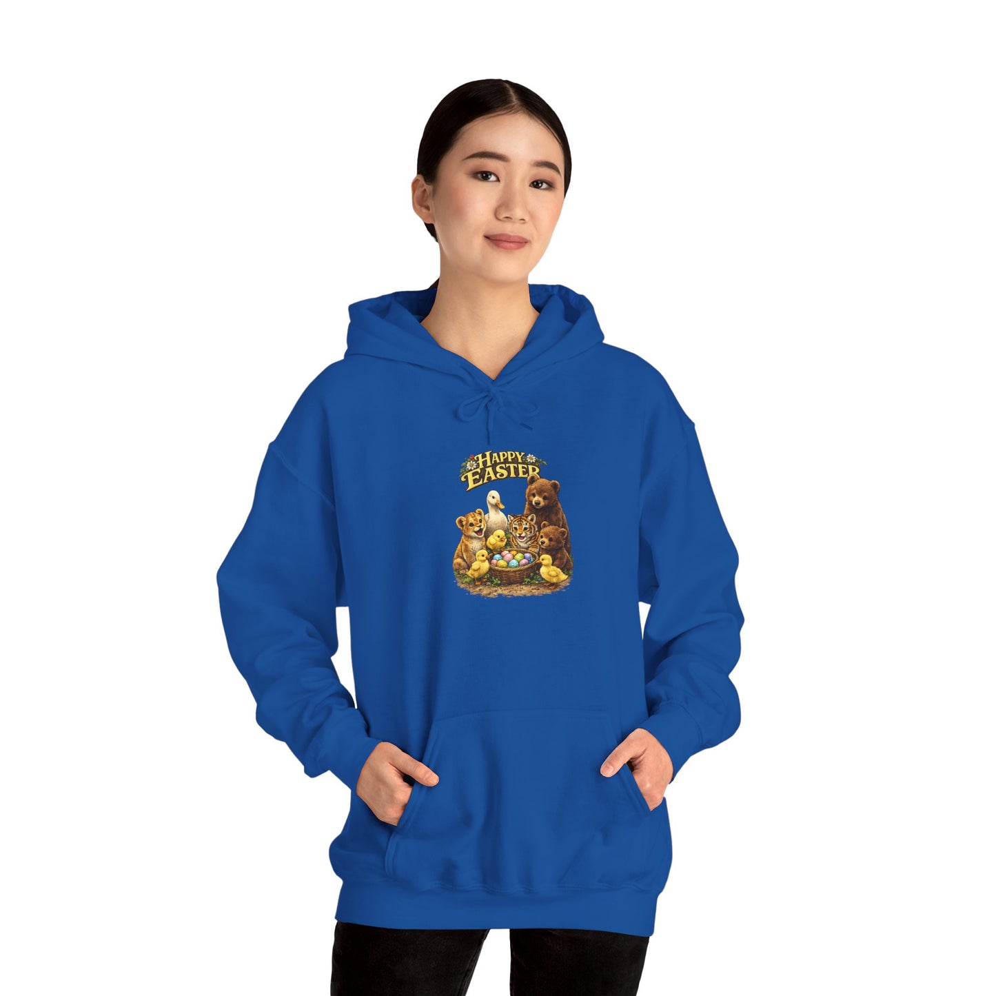 Happy Easter Lions, Tigers, Bears Unisex Heavy Blend™ Hooded Sweatshirt