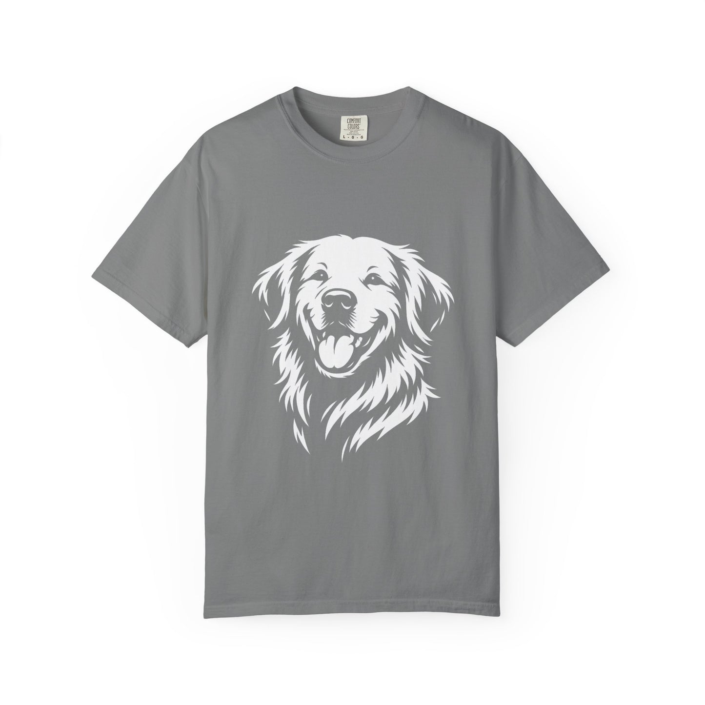Happy Golden Retriever T-Shirt — Smiling Dog Portrait Tee for Dog Lovers