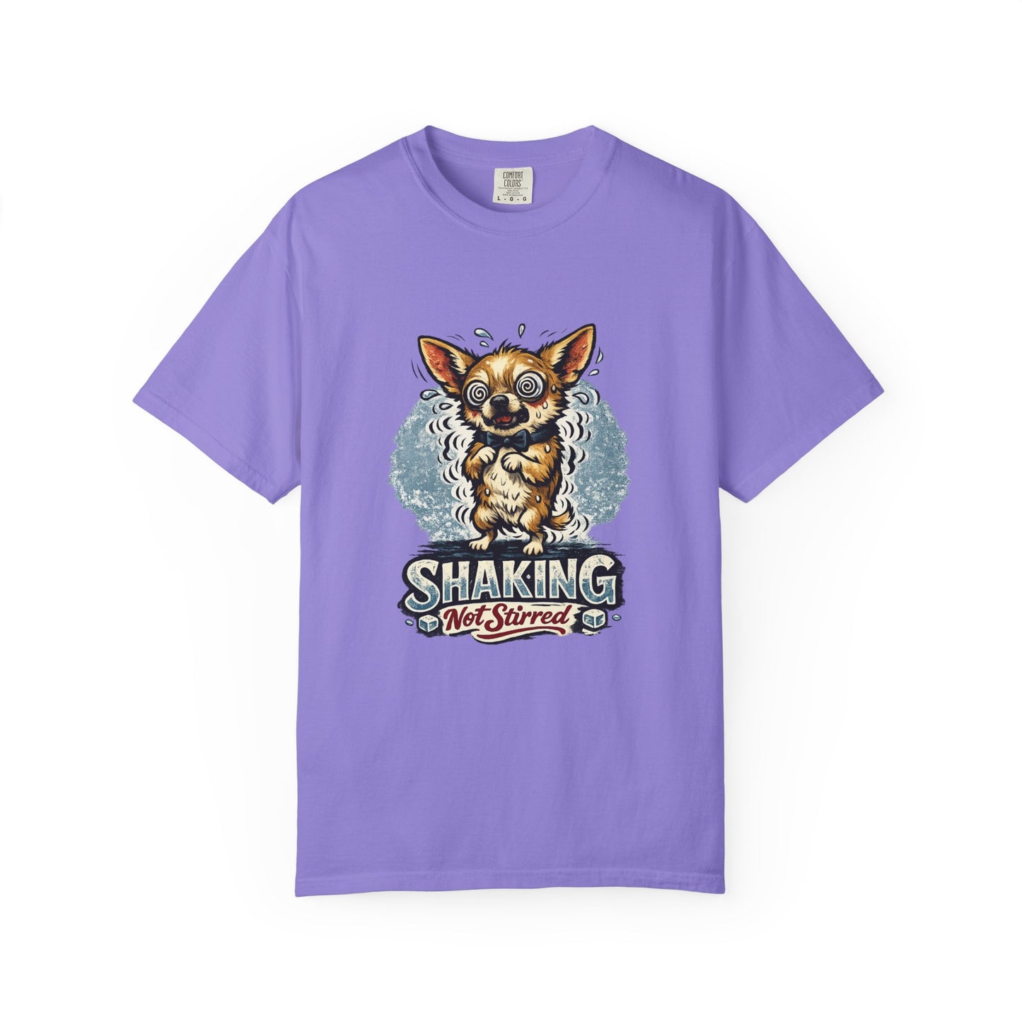 T-Shirt — 'Shaking Not Stirred' Cute Shivering Chihuahua Graphic Tee