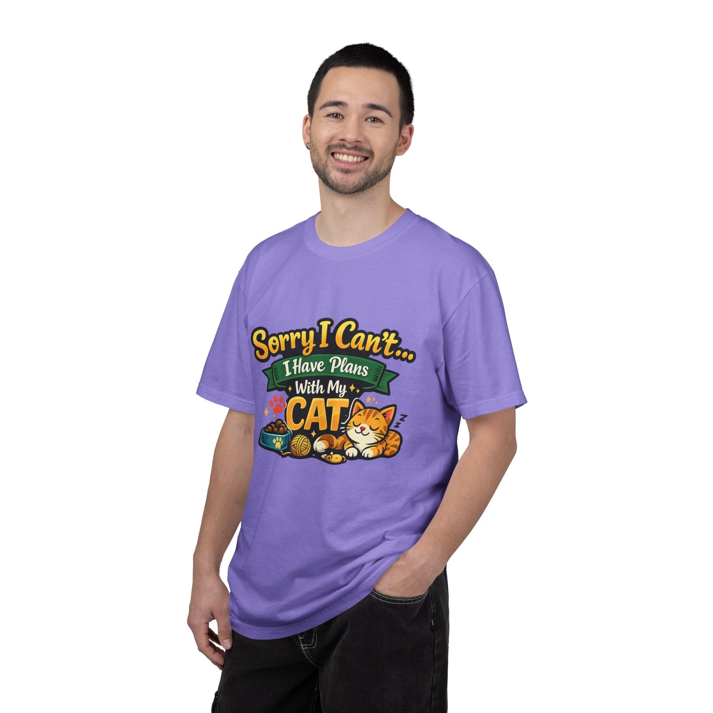 Cat Lover T-Shirt — "Sorry I Can’t... I Have Plans With My Cat" Graphic Tee