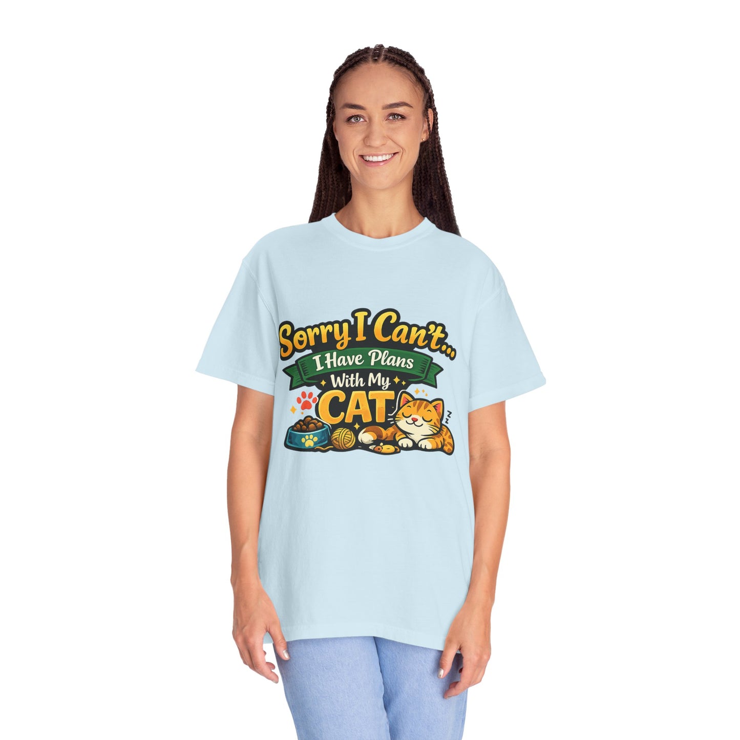 Cat Lover T-Shirt — "Sorry I Can’t... I Have Plans With My Cat" Graphic Tee