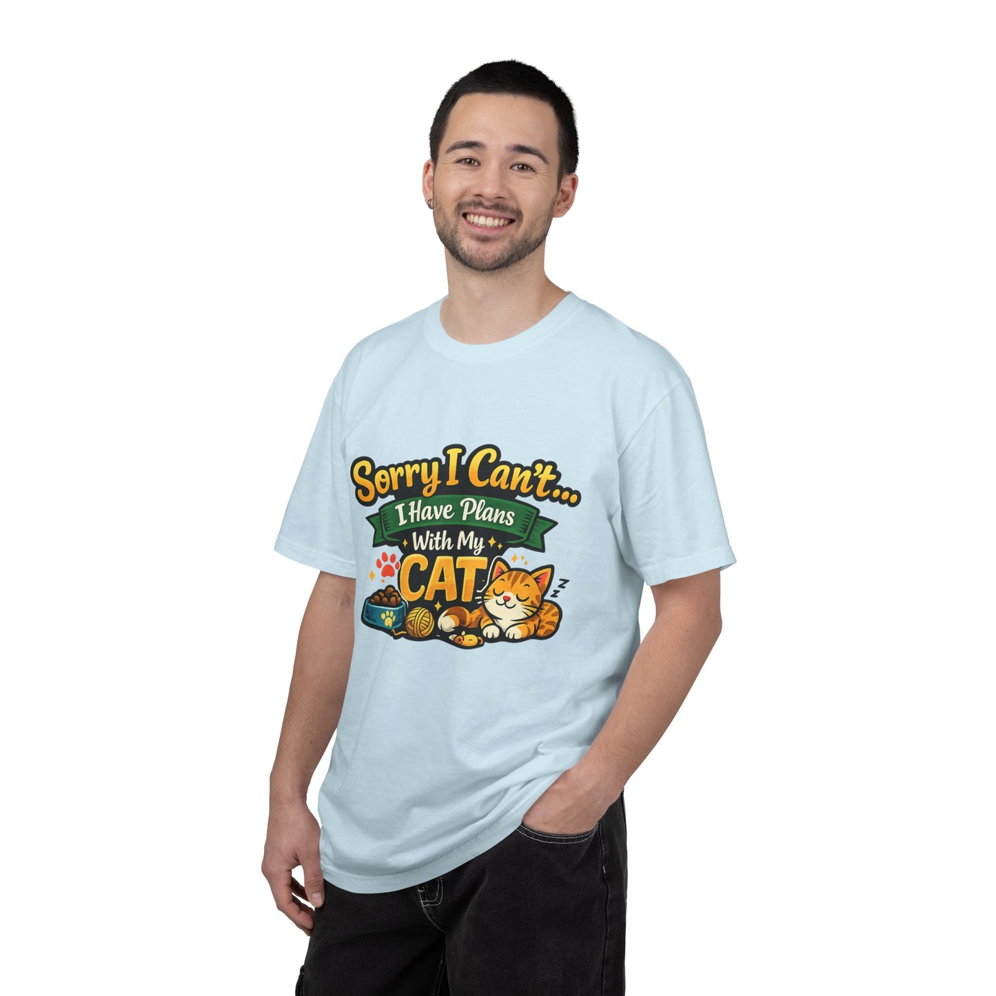 Cat Lover T-Shirt — "Sorry I Can’t... I Have Plans With My Cat" Graphic Tee