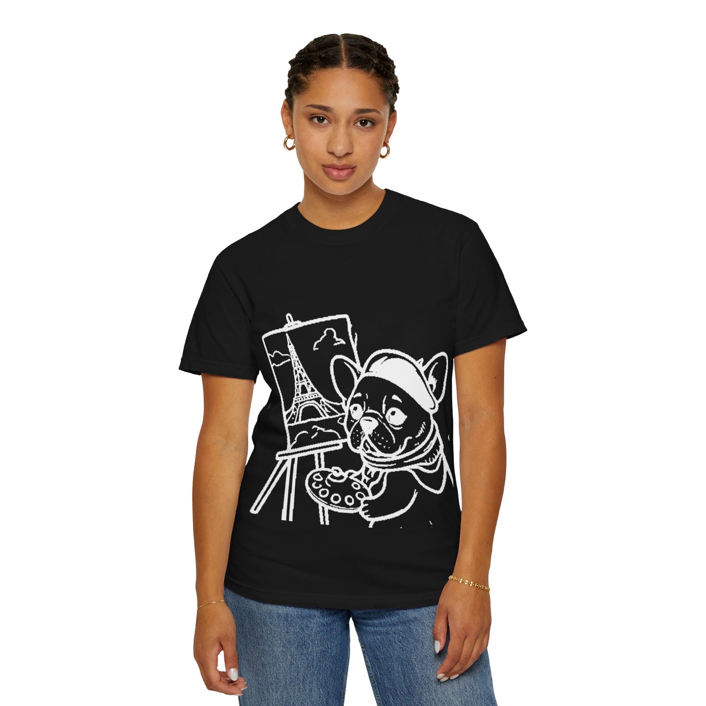 Frenchie painting-graphic tee