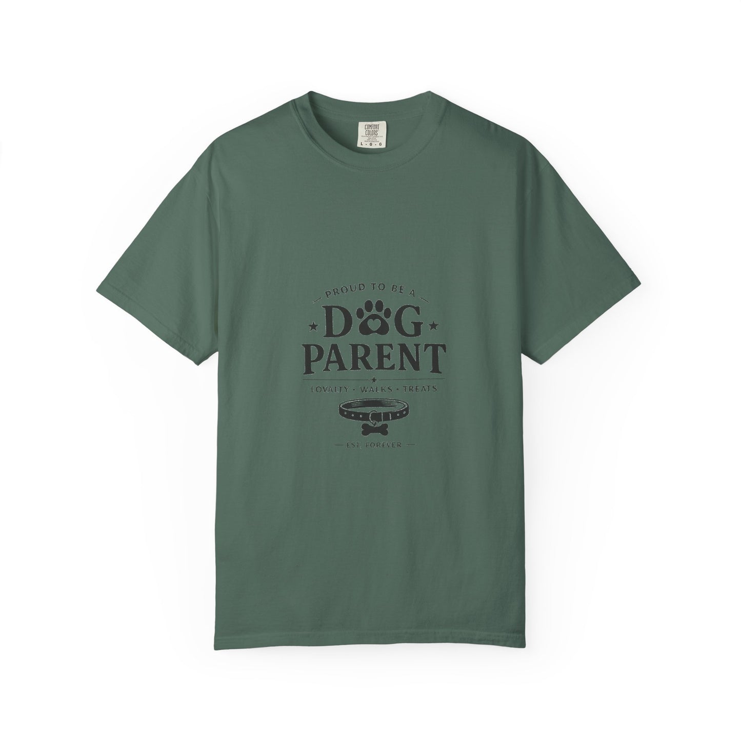 Dog Parent T-Shirt — Proud to Be a Dog Parent Graphic Tee in black lettering