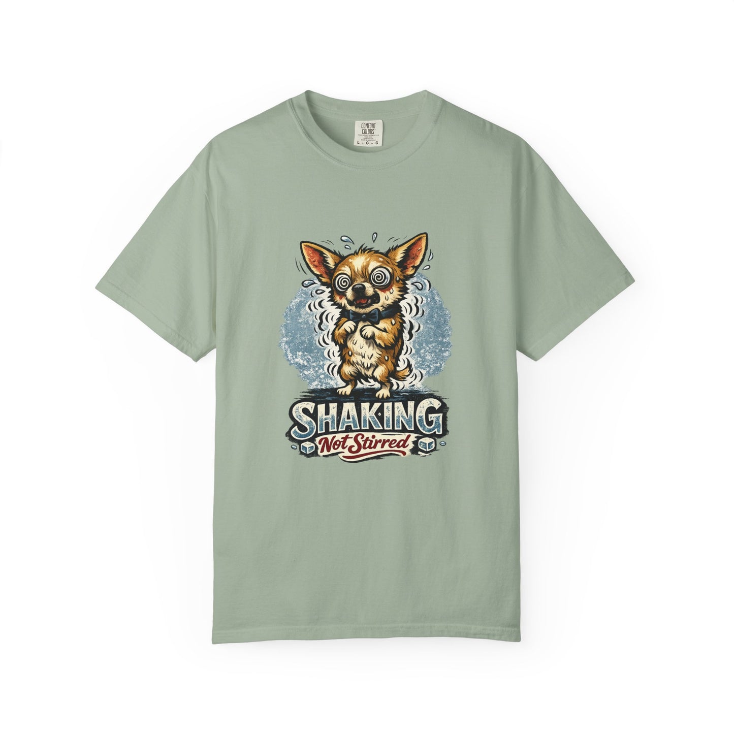 T-Shirt — 'Shaking Not Stirred' Cute Shivering Chihuahua Graphic Tee
