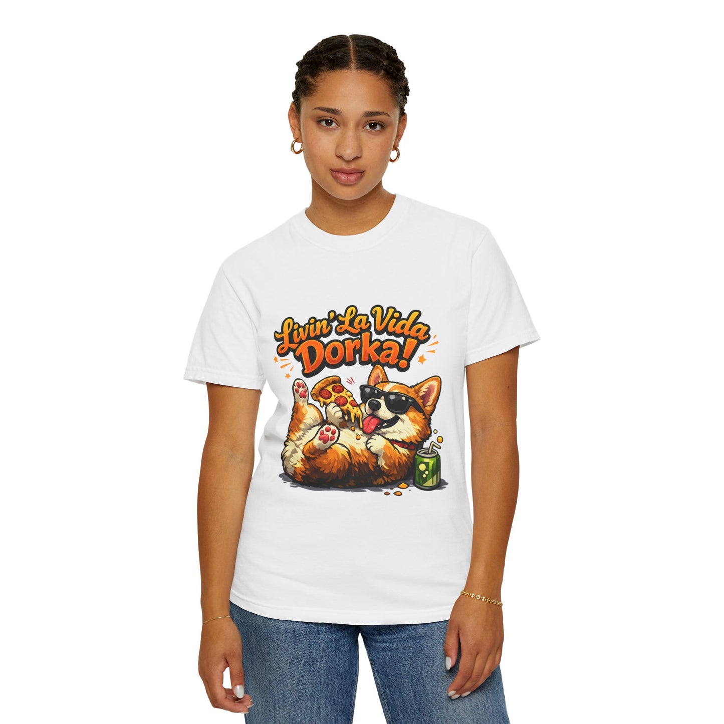 Livin' La Vida Dorka! Corgi Graphic T-Shirt