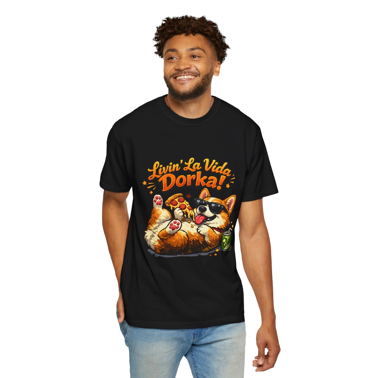 Livin' La Vida Dorka! Corgi Graphic T-Shirt
