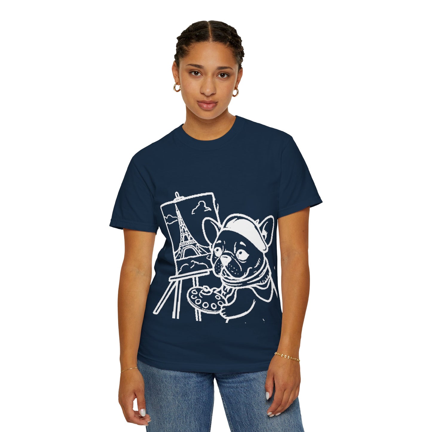 Frenchie painting-graphic tee