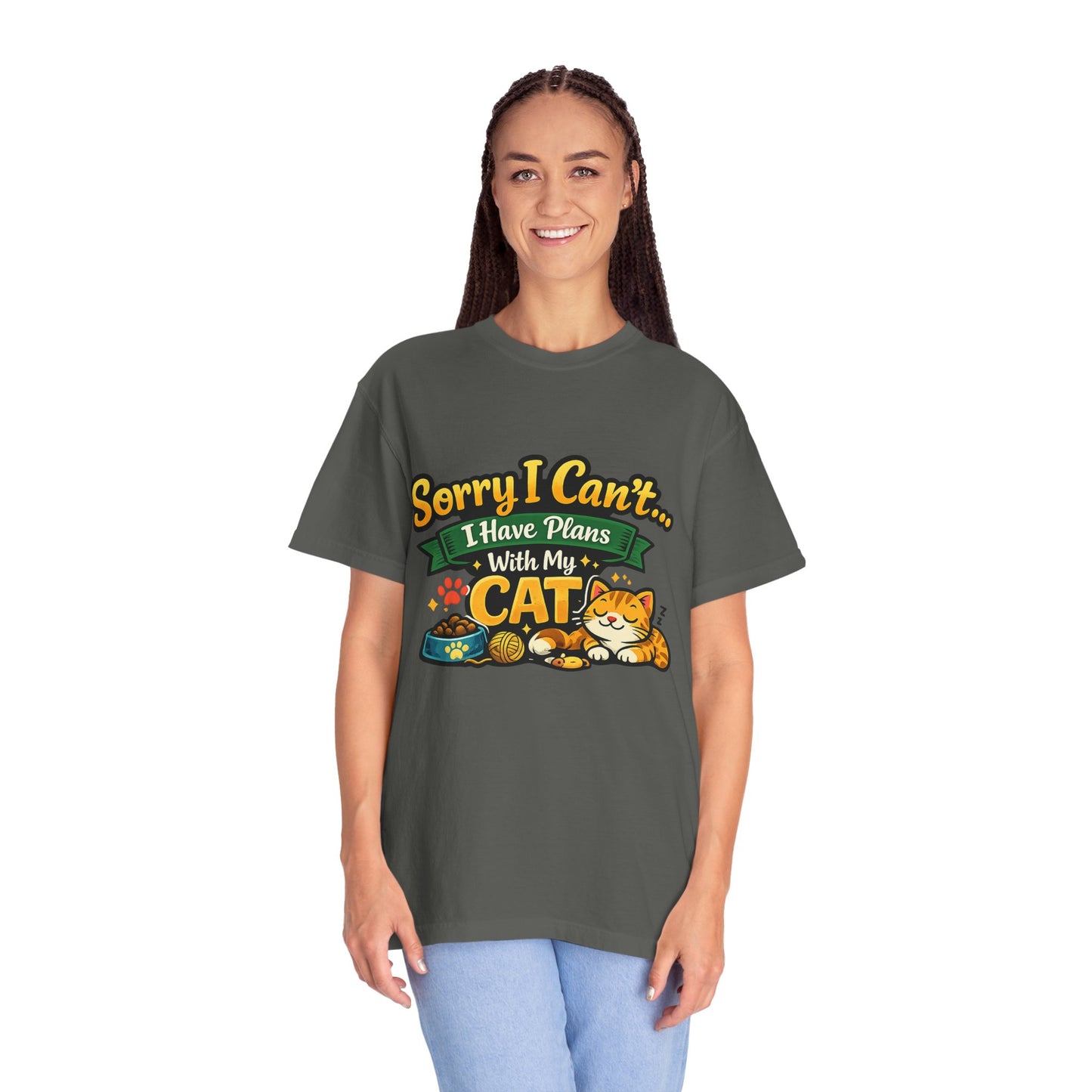 Cat Lover T-Shirt — "Sorry I Can’t... I Have Plans With My Cat" Graphic Tee