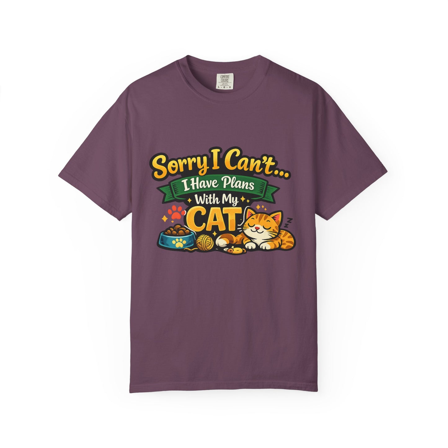 Cat Lover T-Shirt — "Sorry I Can’t... I Have Plans With My Cat" Graphic Tee