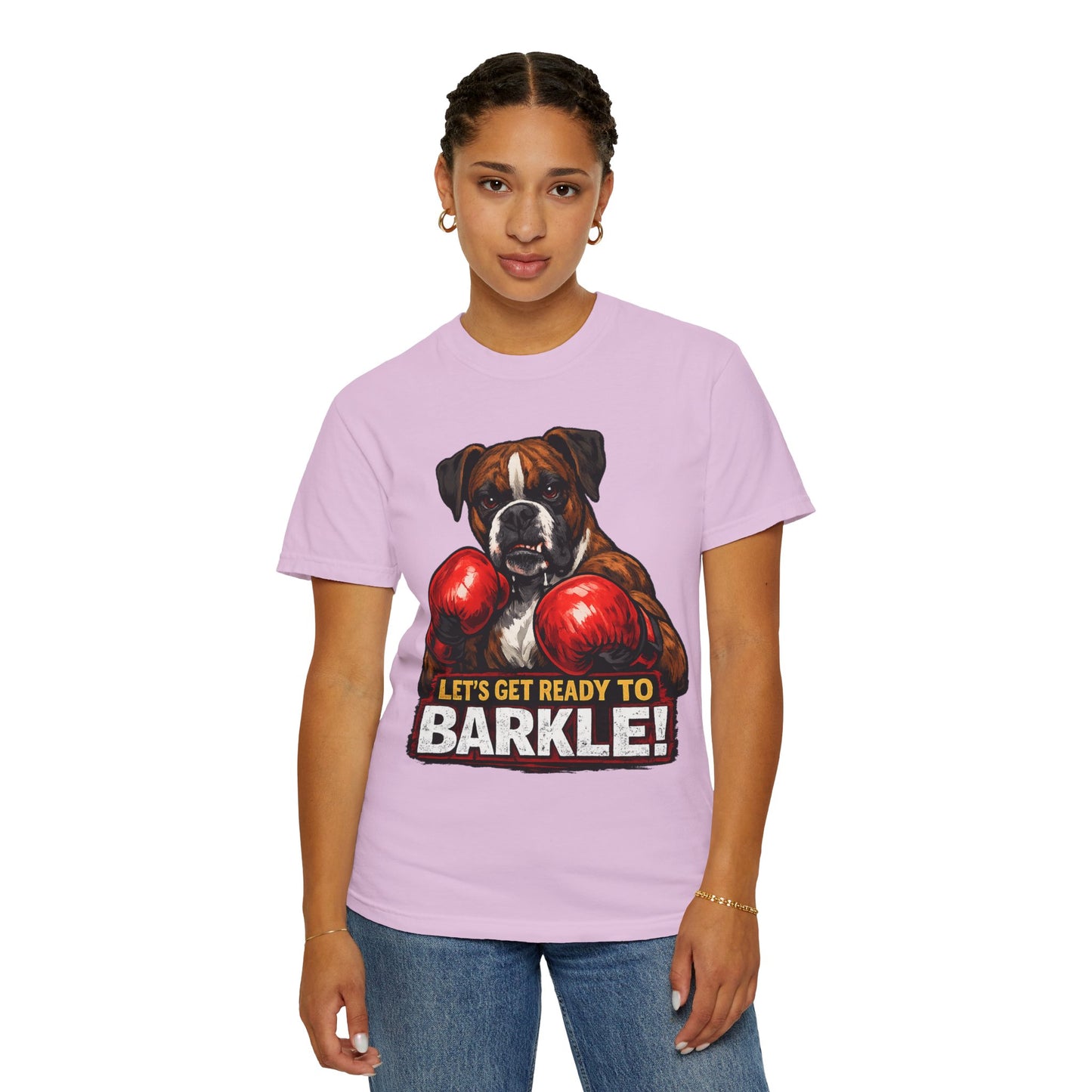 Boxer Dog Boxing T‑Shirt — "Let’s Get Ready to Barkle!" Funny Dog Lover Tee