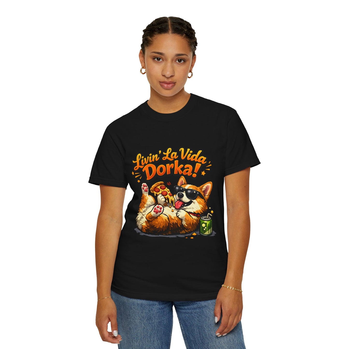Livin' La Vida Dorka! Corgi Graphic T-Shirt