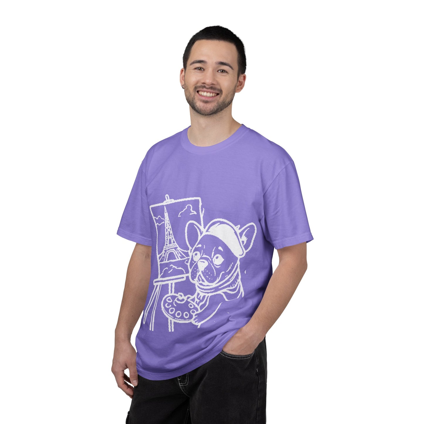 Frenchie painting-graphic tee