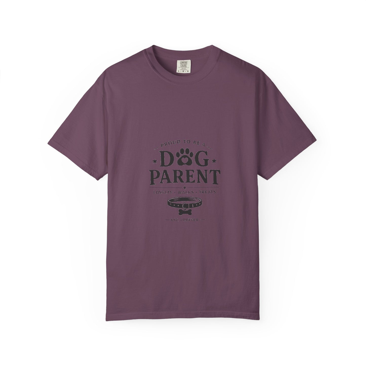 Dog Parent T-Shirt — Proud to Be a Dog Parent Graphic Tee in black lettering