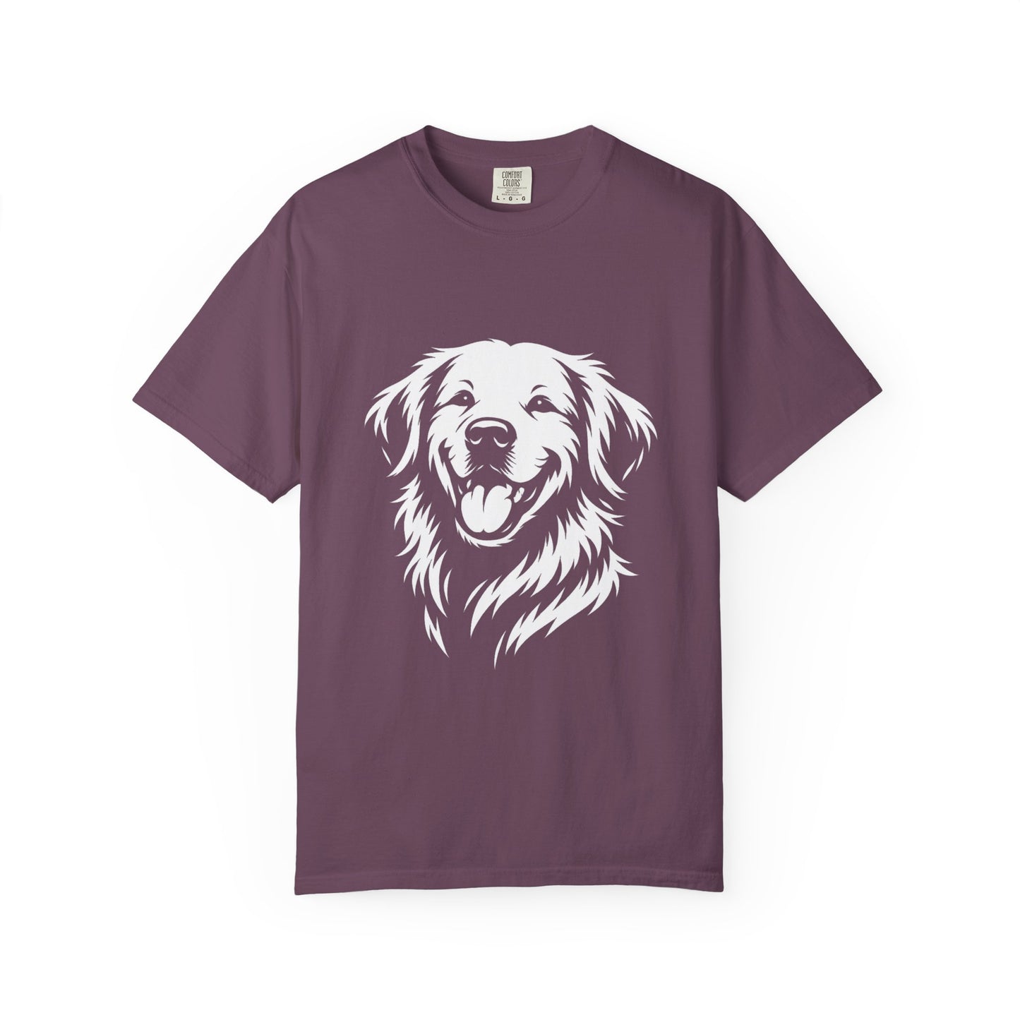 Happy Golden Retriever T-Shirt — Smiling Dog Portrait Tee for Dog Lovers
