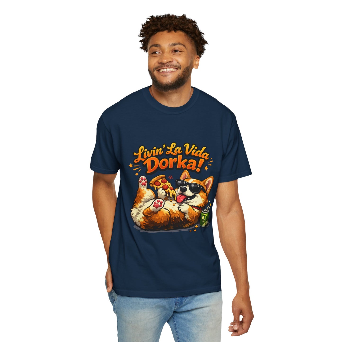 Livin' La Vida Dorka! Corgi Graphic T-Shirt