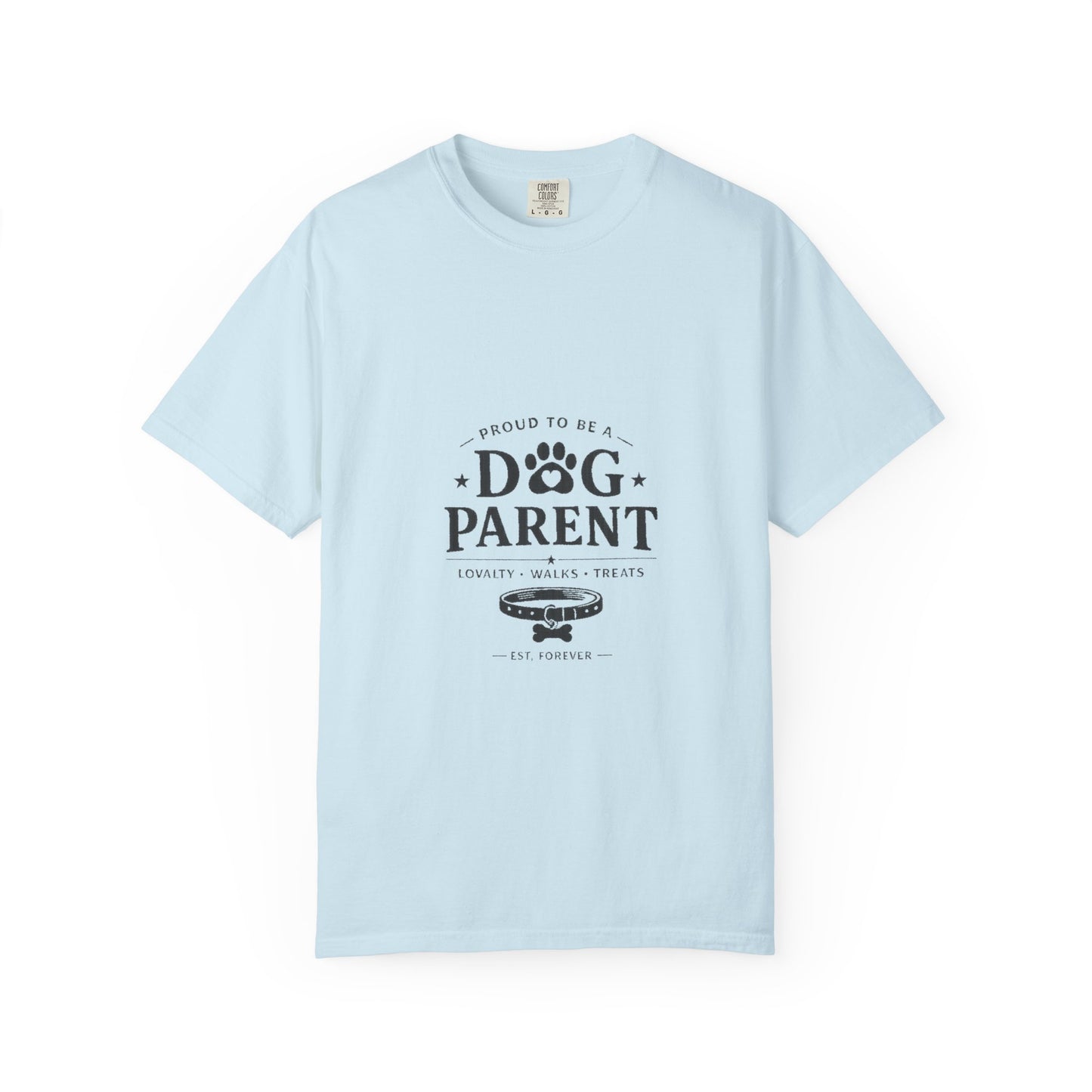 Dog Parent T-Shirt — Proud to Be a Dog Parent Graphic Tee in black lettering