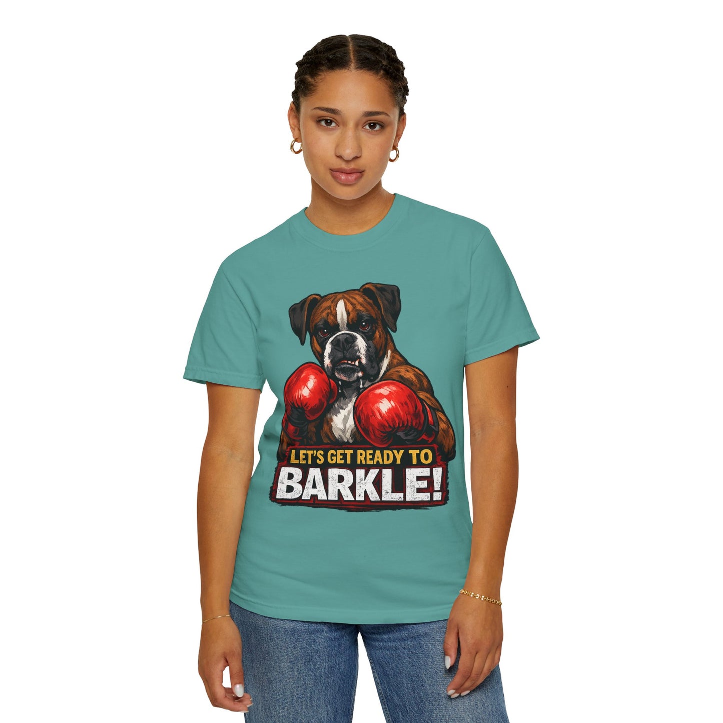 Boxer Dog Boxing T‑Shirt — "Let’s Get Ready to Barkle!" Funny Dog Lover Tee