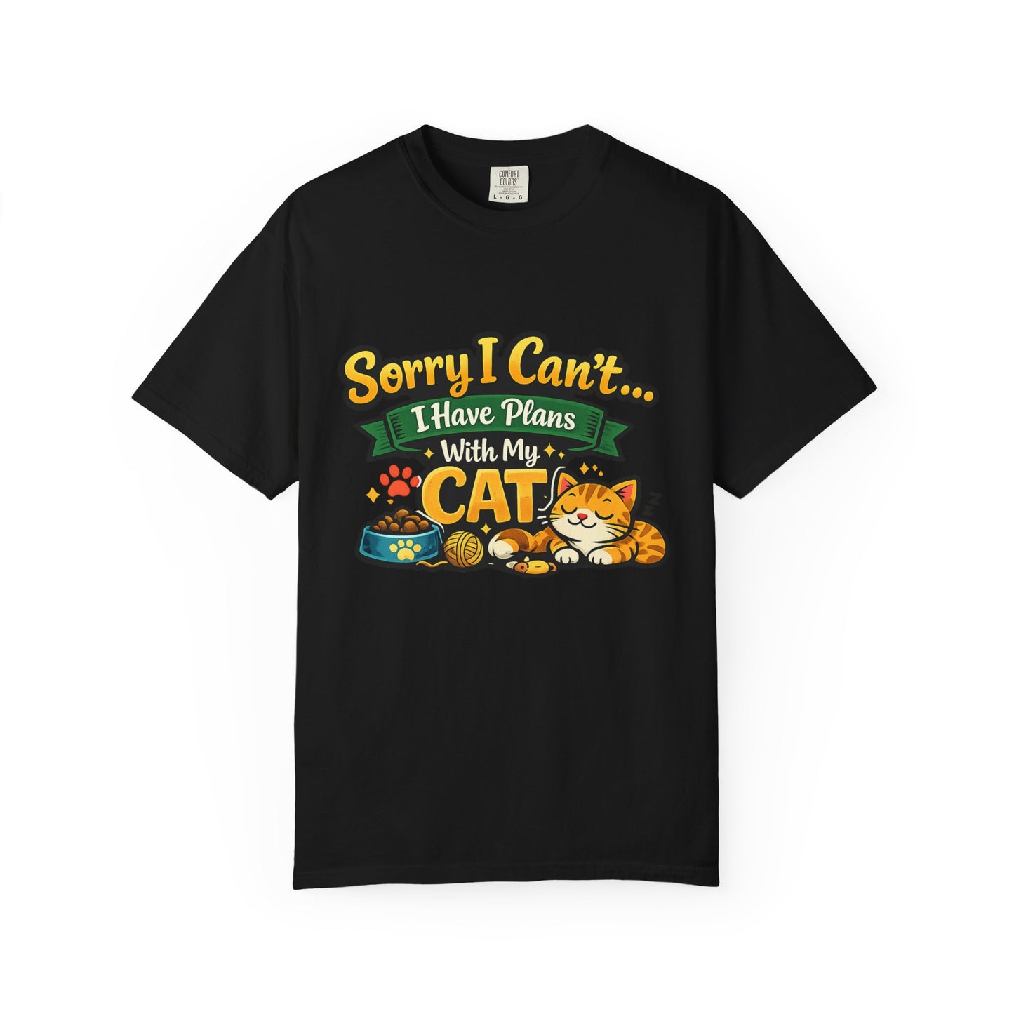 Cat Lover T-Shirt — "Sorry I Can’t... I Have Plans With My Cat" Graphic Tee