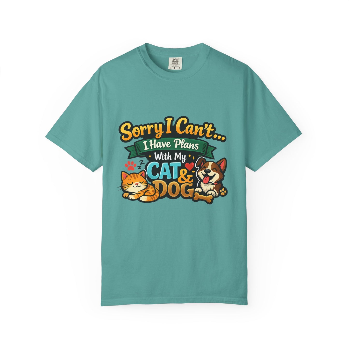 Sorry I Can't — I Have Plans With My Cat & Dog T-Shirt