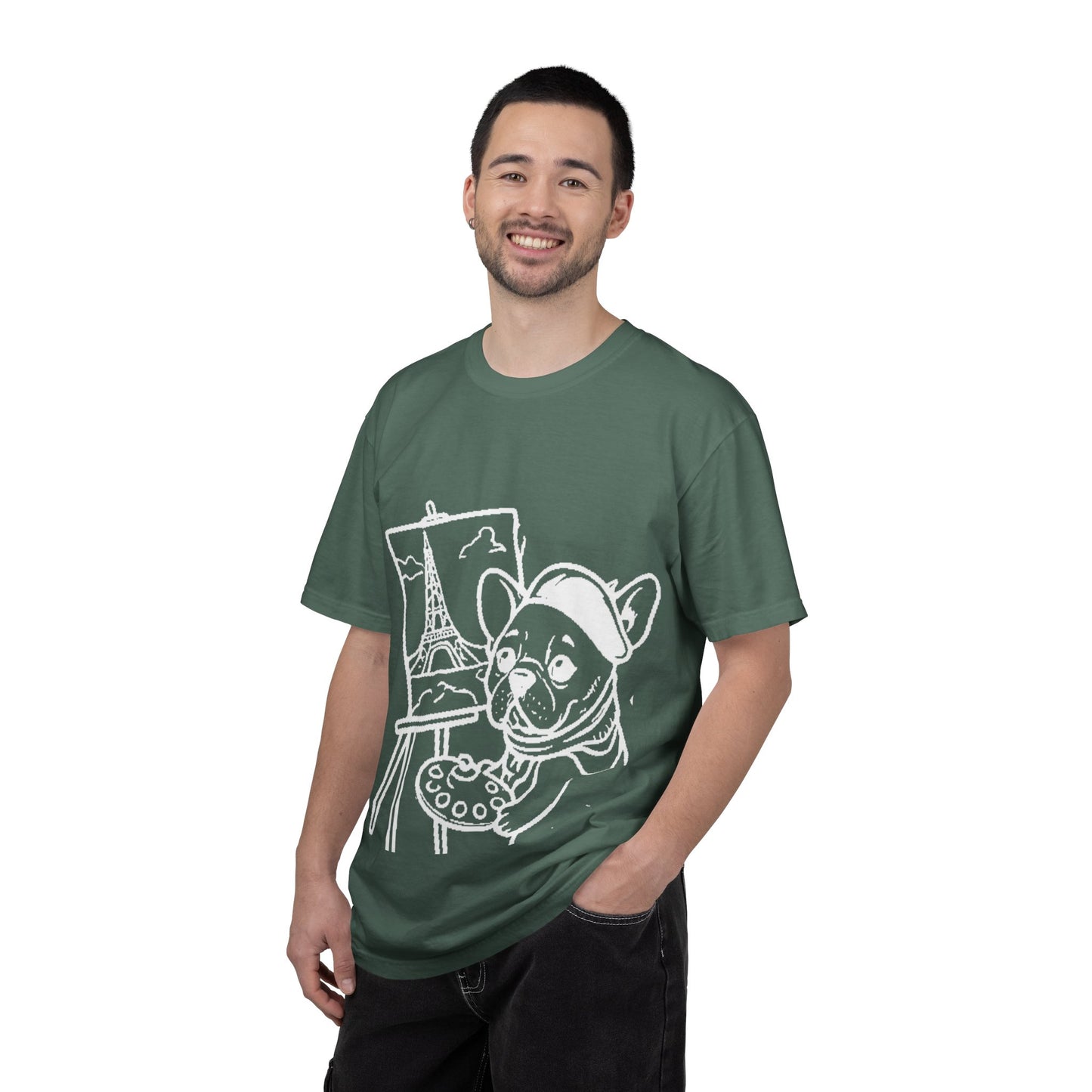Frenchie painting-graphic tee