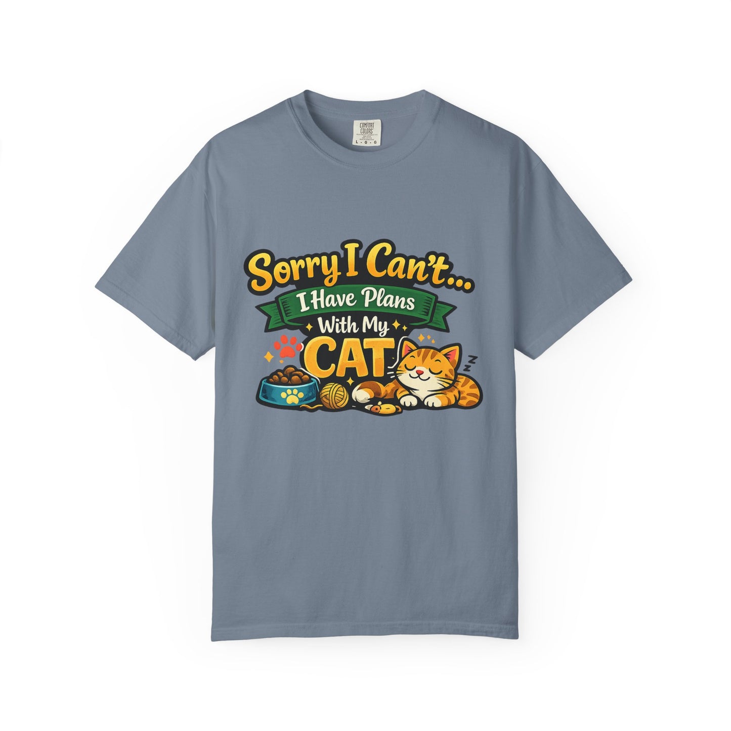Cat Lover T-Shirt — "Sorry I Can’t... I Have Plans With My Cat" Graphic Tee