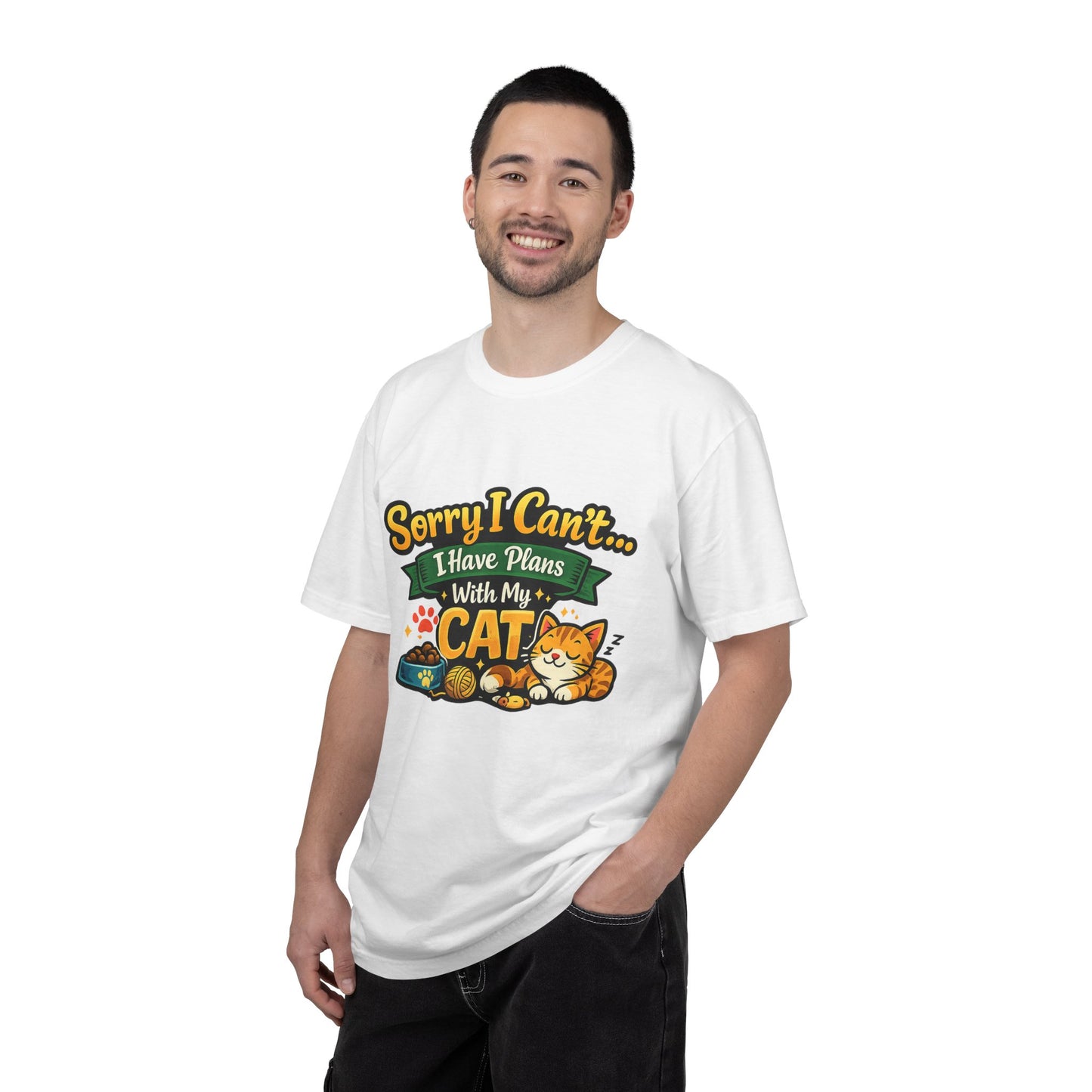 Cat Lover T-Shirt — "Sorry I Can’t... I Have Plans With My Cat" Graphic Tee