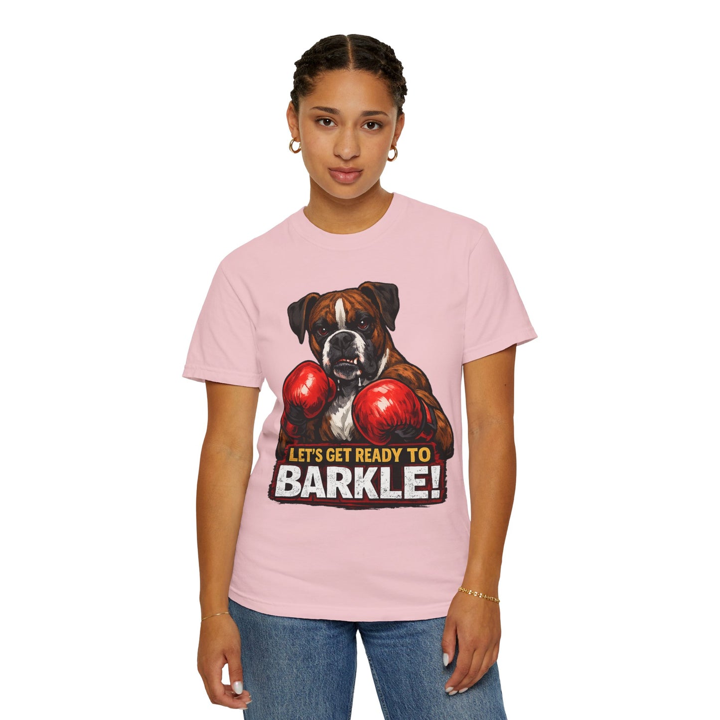 Boxer Dog Boxing T‑Shirt — "Let’s Get Ready to Barkle!" Funny Dog Lover Tee