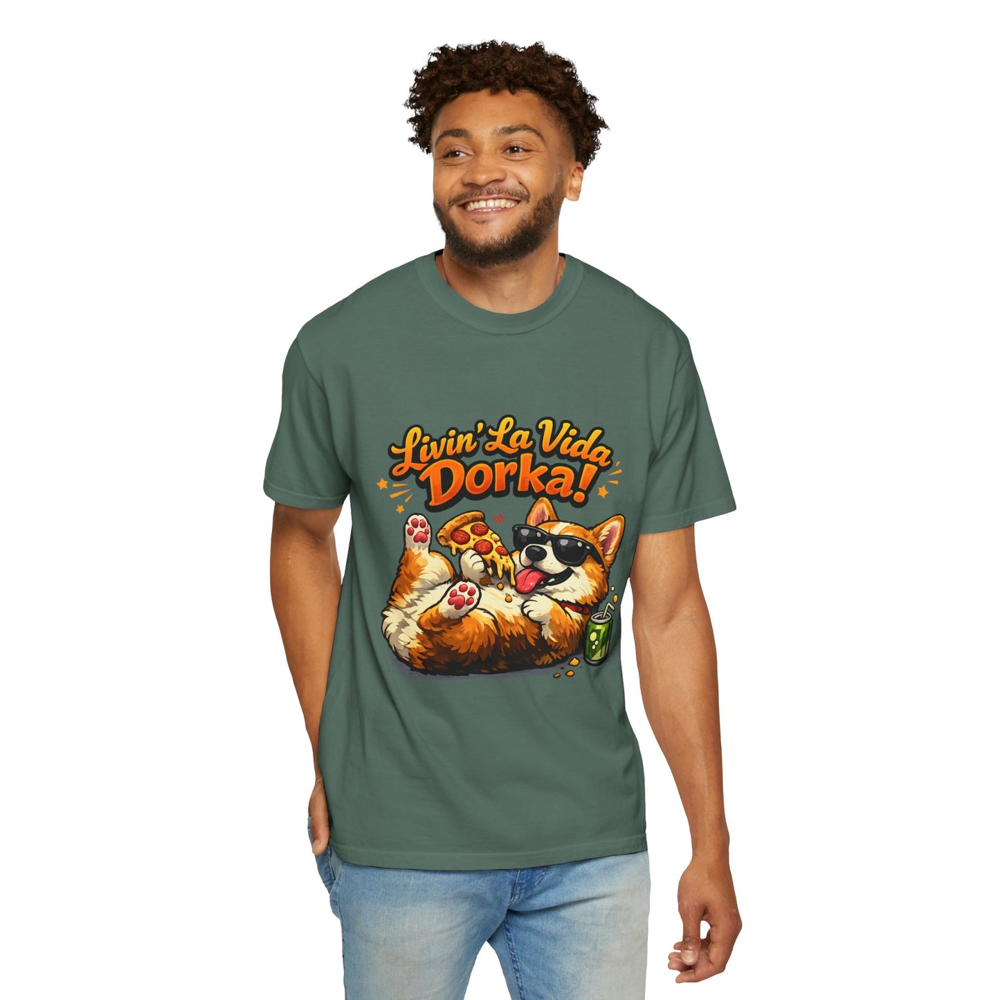 Livin' La Vida Dorka! Corgi Graphic T-Shirt