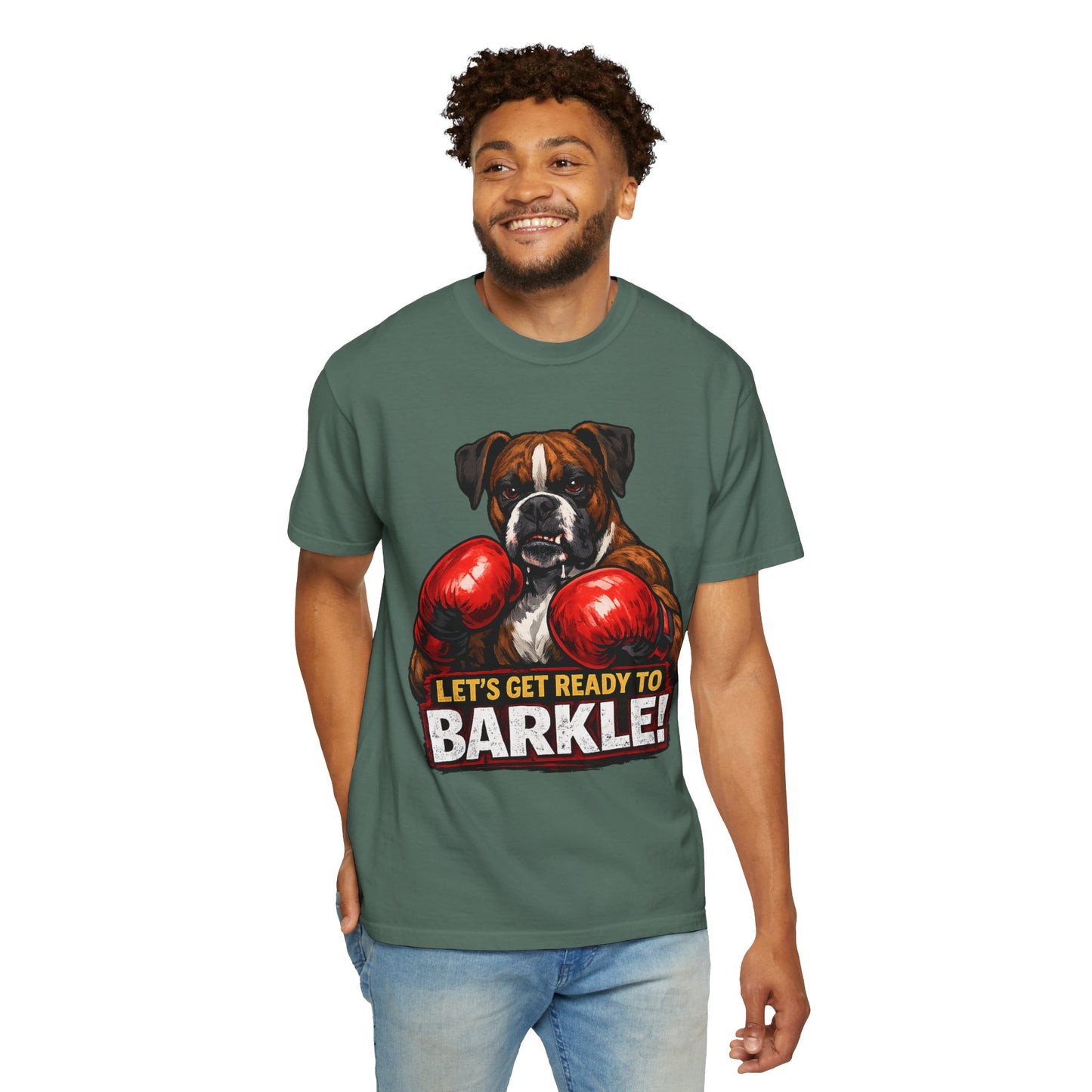 Boxer Dog Boxing T‑Shirt — "Let’s Get Ready to Barkle!" Funny Dog Lover Tee