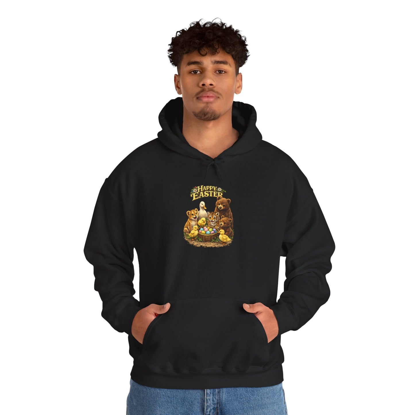 Happy Easter Lions, Tigers, Bears Unisex Heavy Blend™ Hooded Sweatshirt