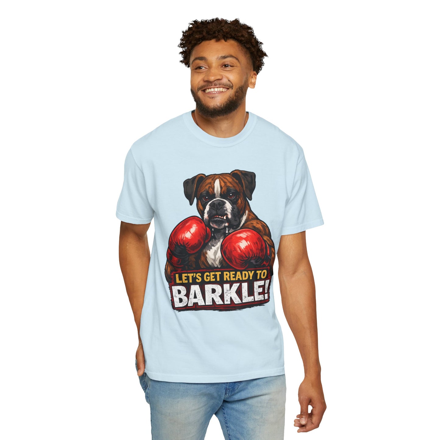 Boxer Dog Boxing T‑Shirt — "Let’s Get Ready to Barkle!" Funny Dog Lover Tee