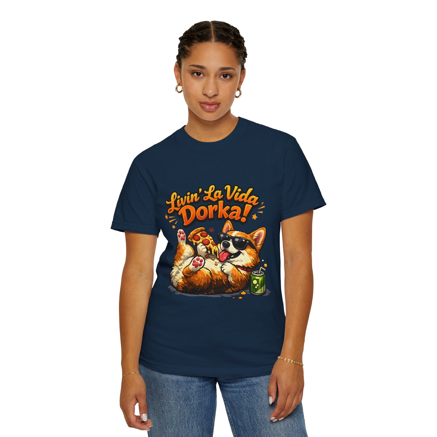 Livin' La Vida Dorka! Corgi Graphic T-Shirt